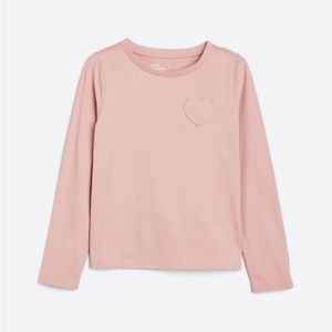 🛑 SOLD 🛑 NWT Rumi + Ryder Long Sleeve Tee with Heart pocket, pink